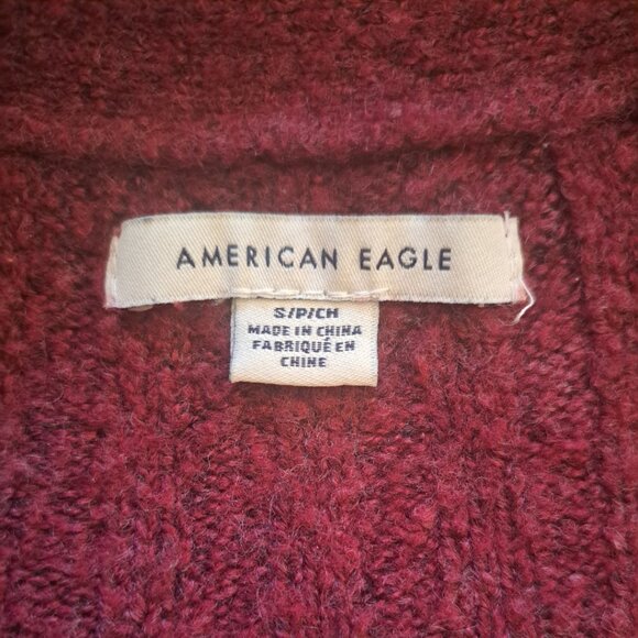 AMERICAN EAGLE OUTFITTERS Plum Cropped Cardigan, S - Picture 2 of 5